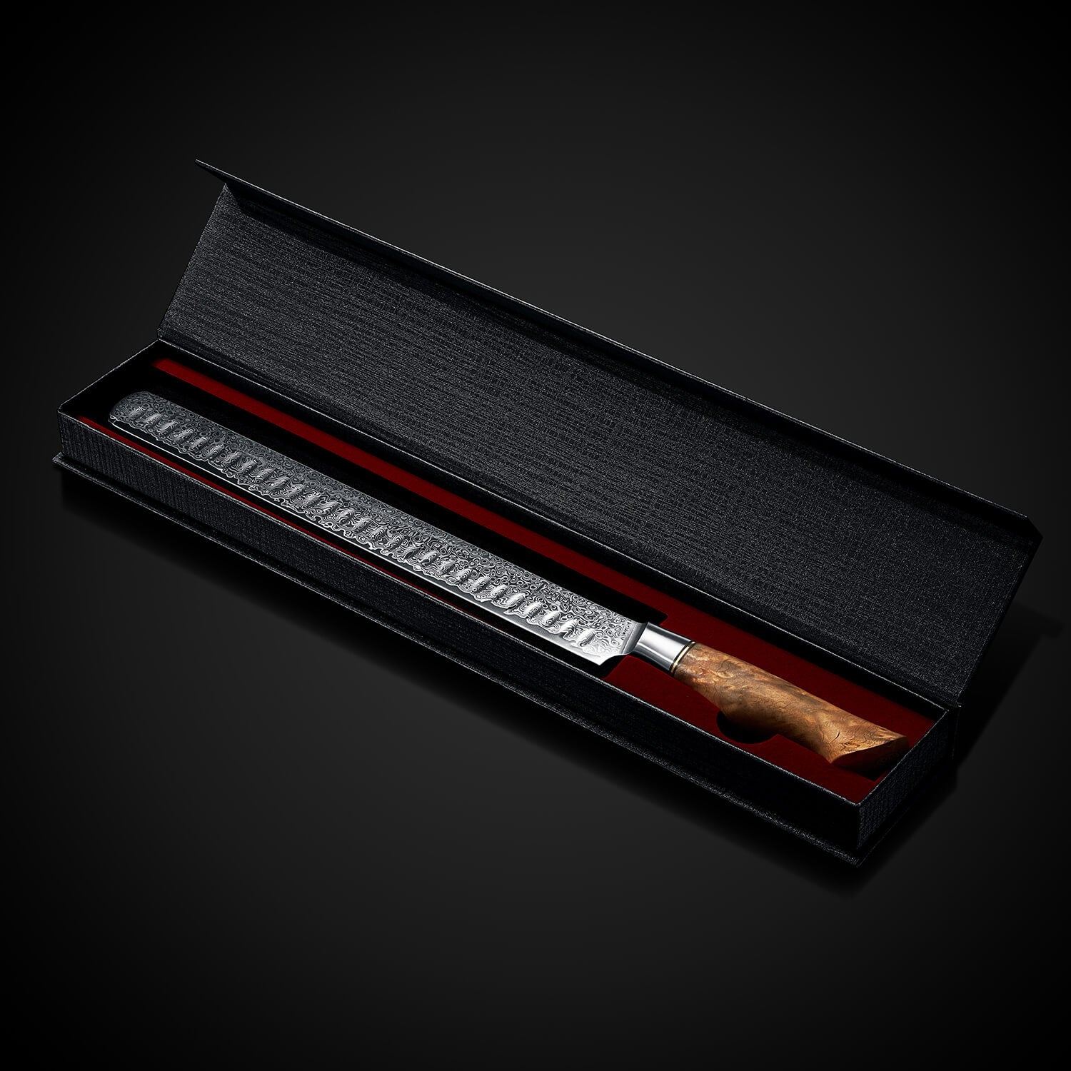 Dynasty 12" Brisket Knife — Japanese VG10 Damascus Steel with Sycamore Wood Handle