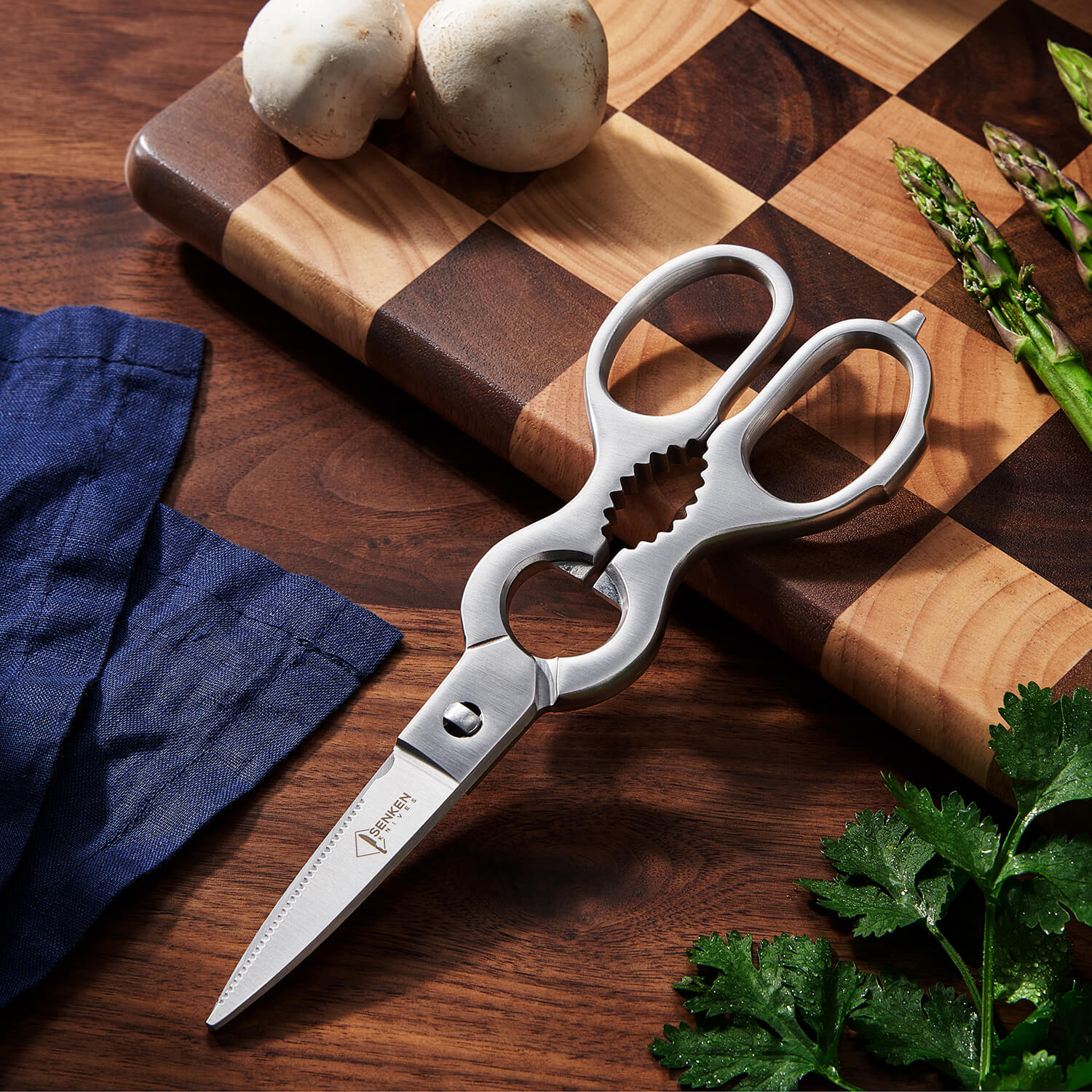 Dynasty All-Purpose Kitchen Scissors — Micro-Serrated Stainless Steel Blade