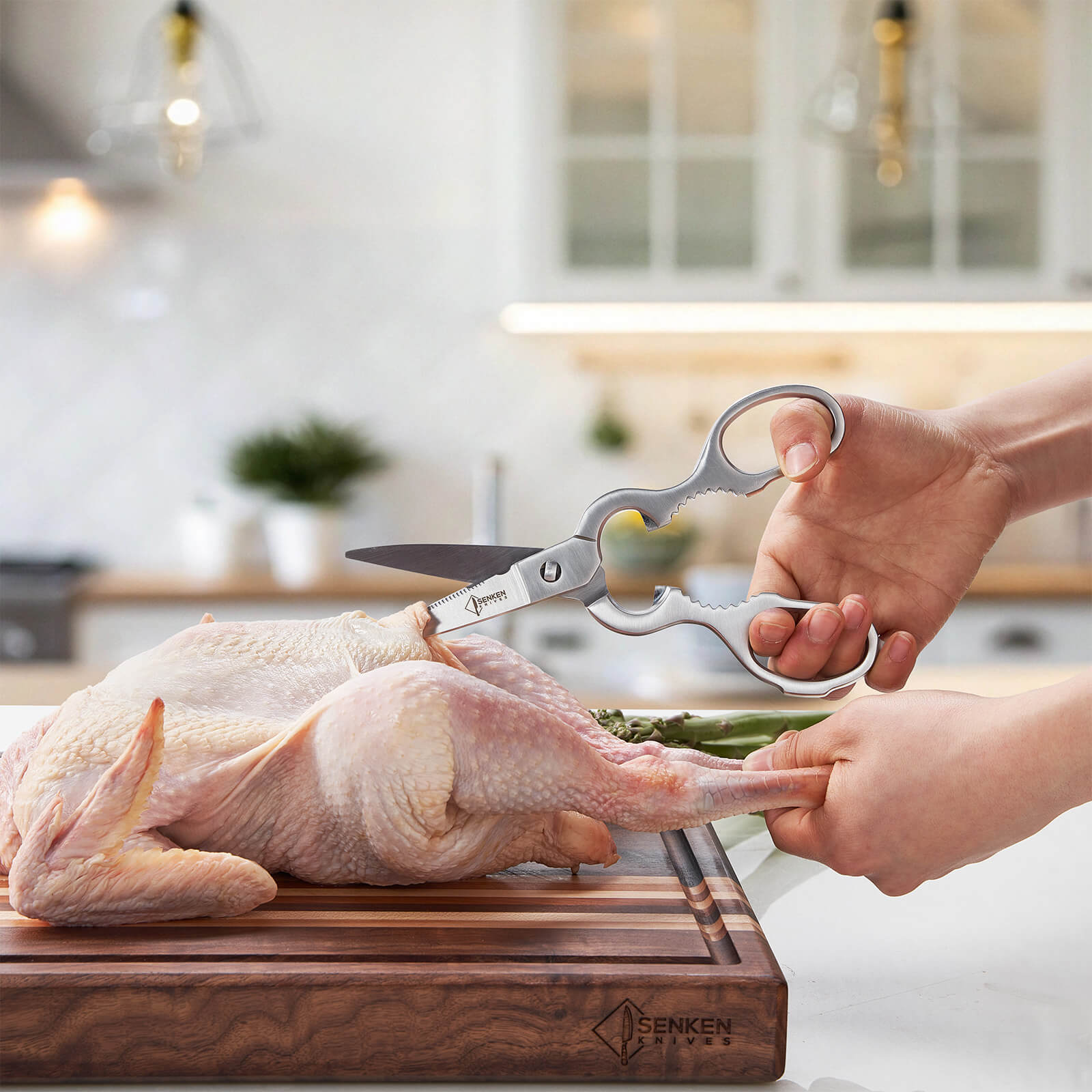 Dynasty Stainless Steel Kitchen Scissors Cutting Chicken Poultry Meat