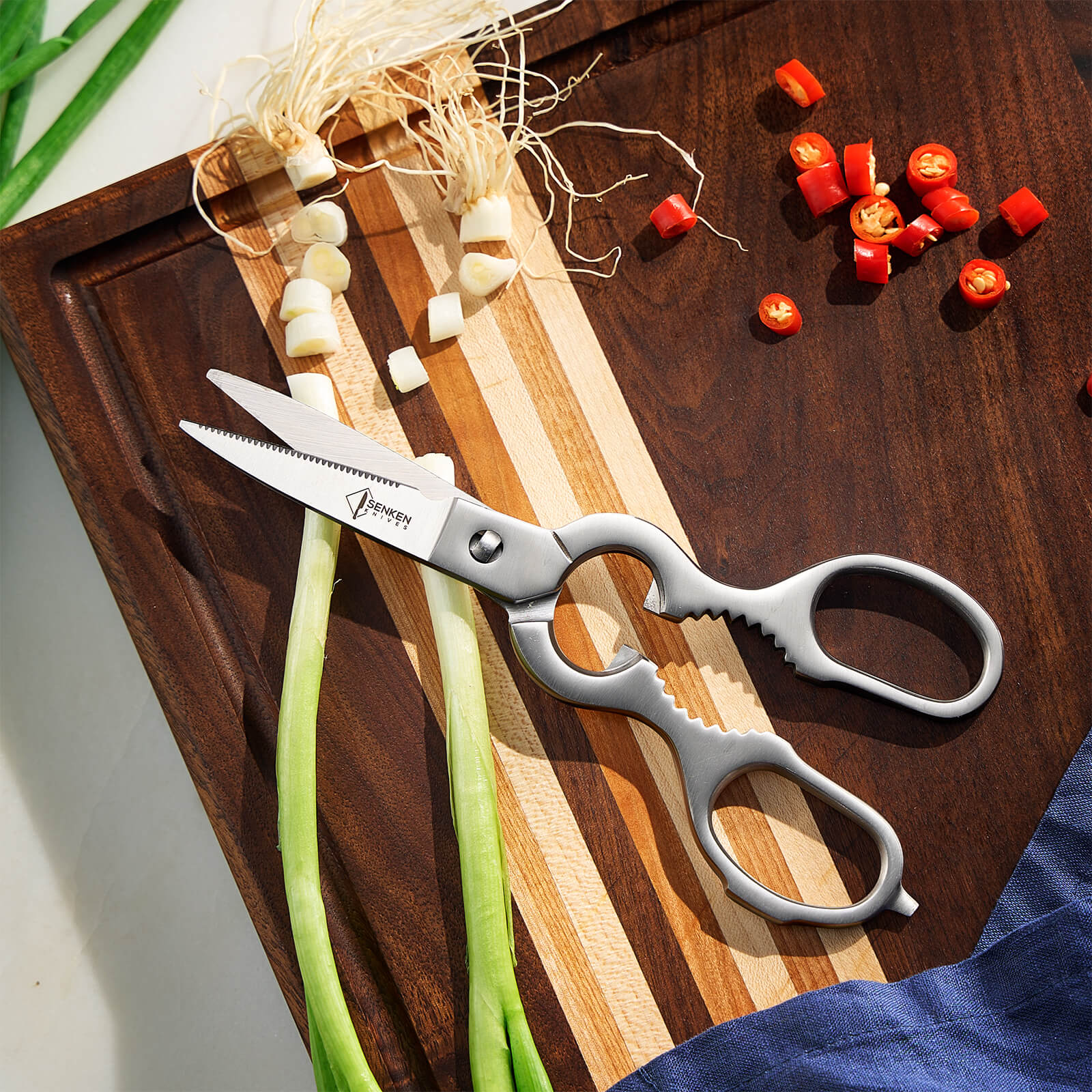 Dynasty Stainless Steel Kitchen Scissors Cutting Herbs and Vegetables