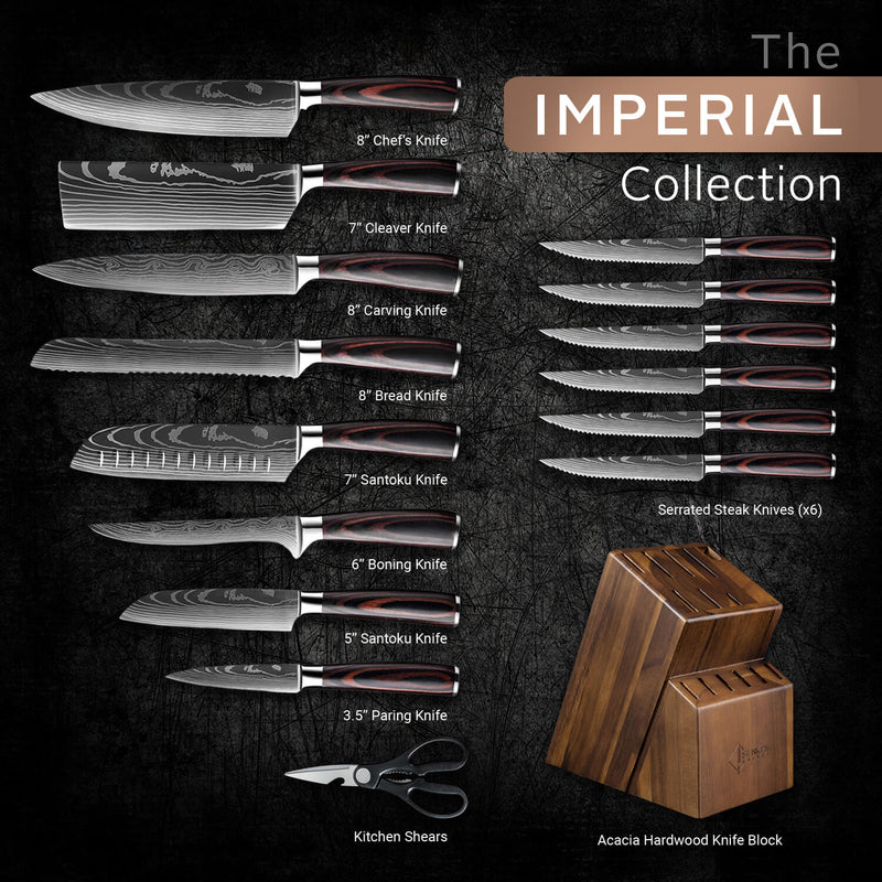 Imperial 16-Piece Knife Block Set What's Included