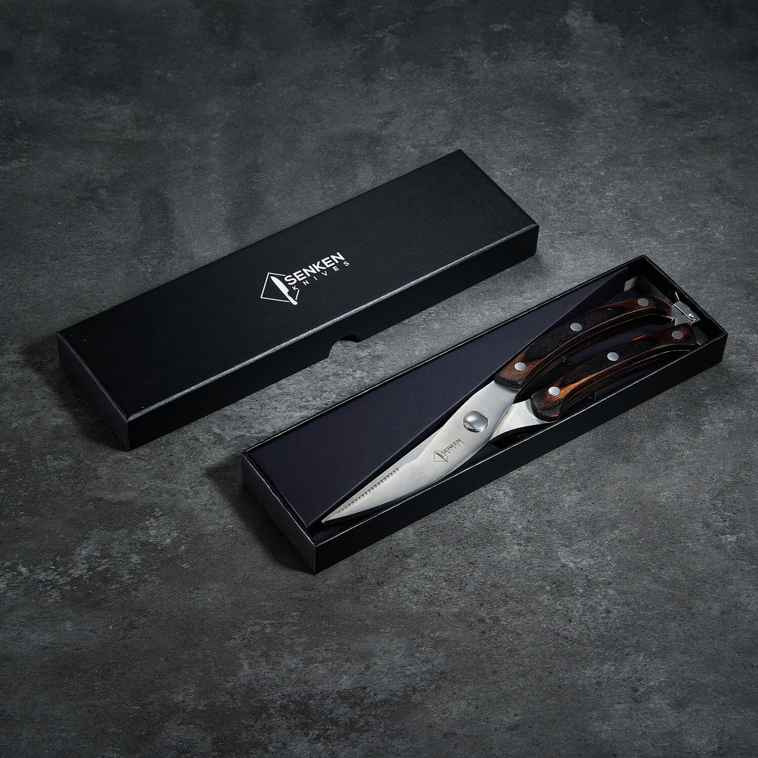 Imperial All-Purpose Kitchen Shears — Micro-Serrated Blade & Smooth Pakkawood Handle