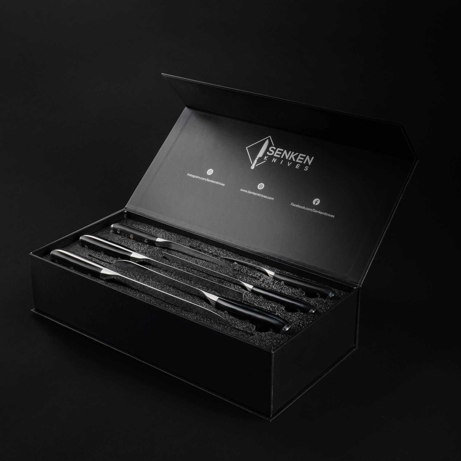 Shogun Damascus Steel Knife Set Luxury Gift Box