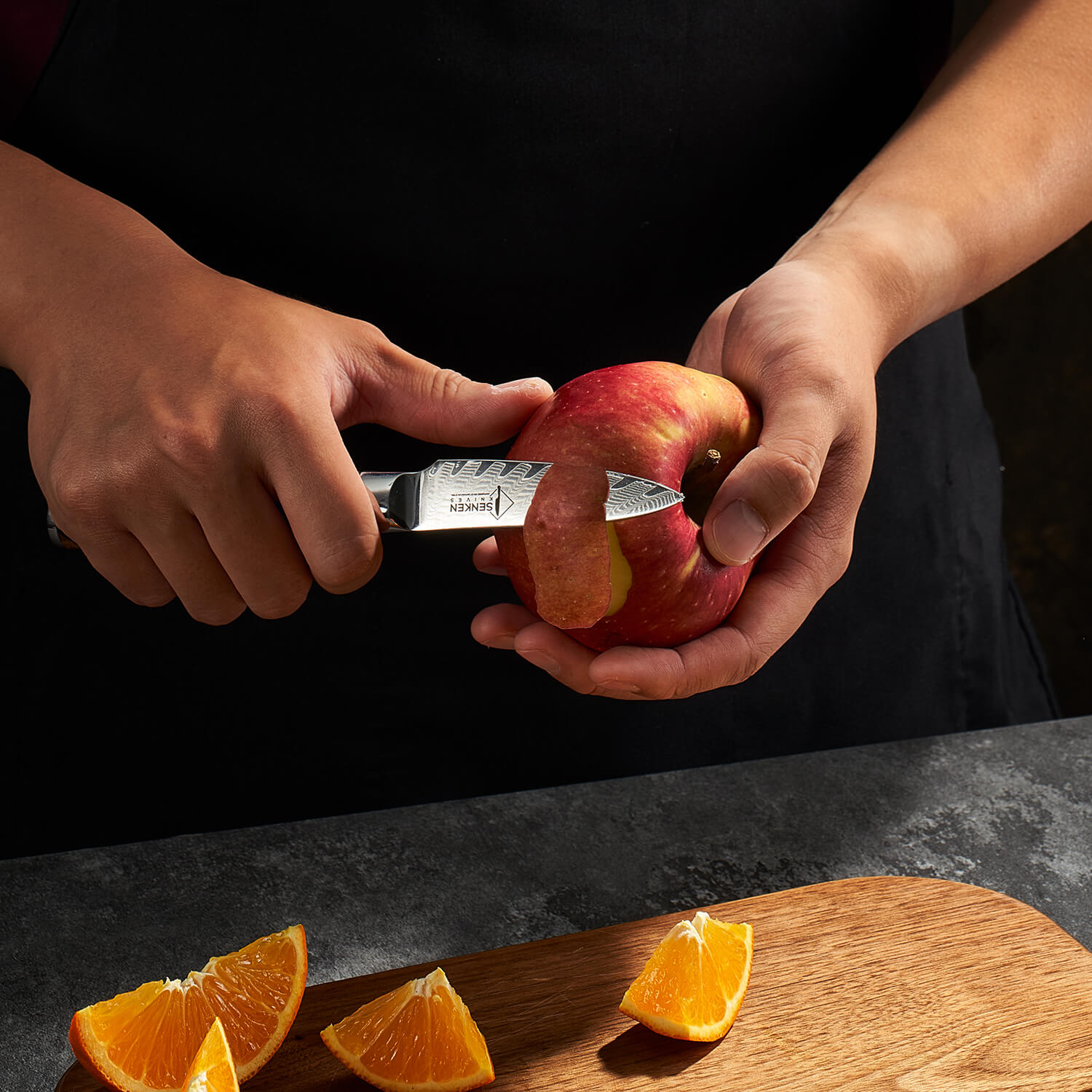 Tsunami Damascus Peeling Knife Apple