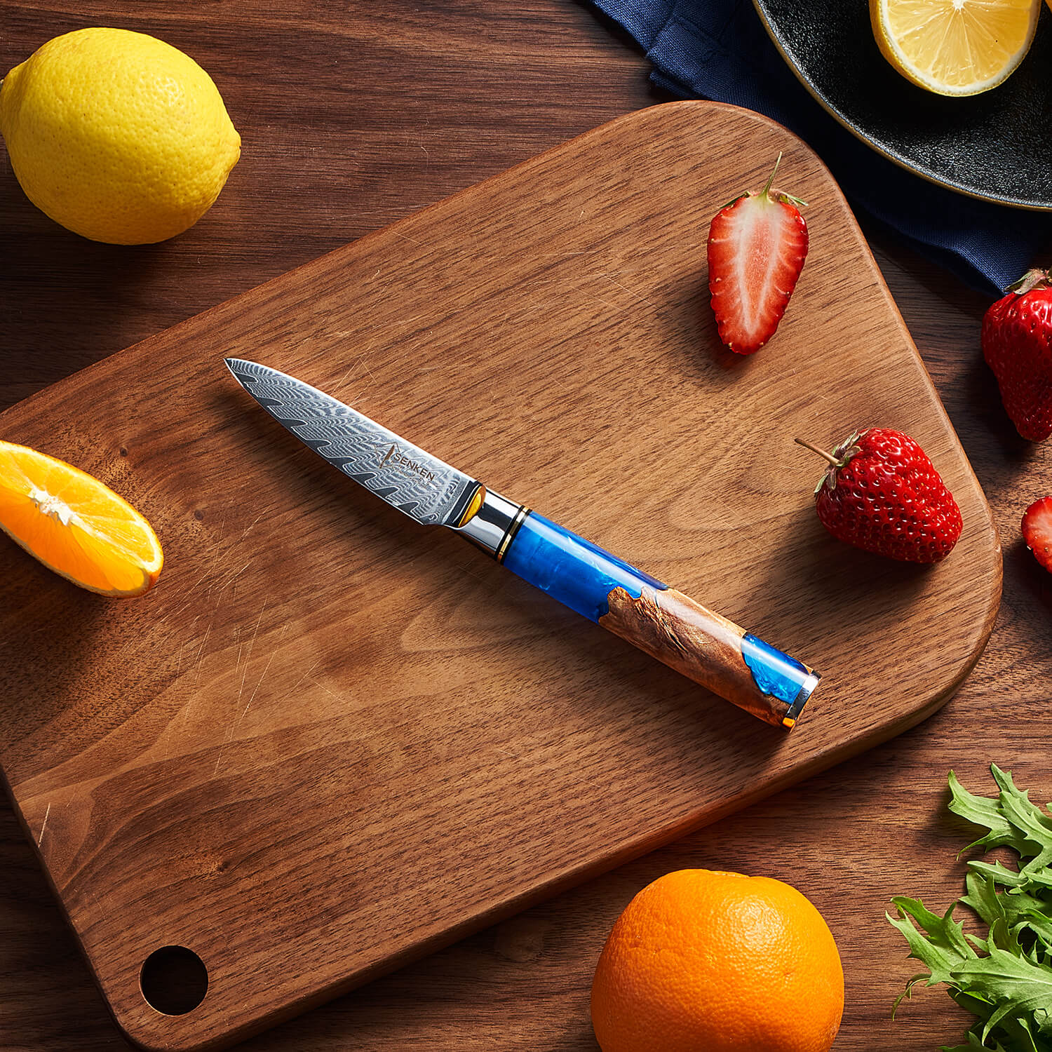 Tsunami Paring Knife Kitchen Lifestyle Cutting Board