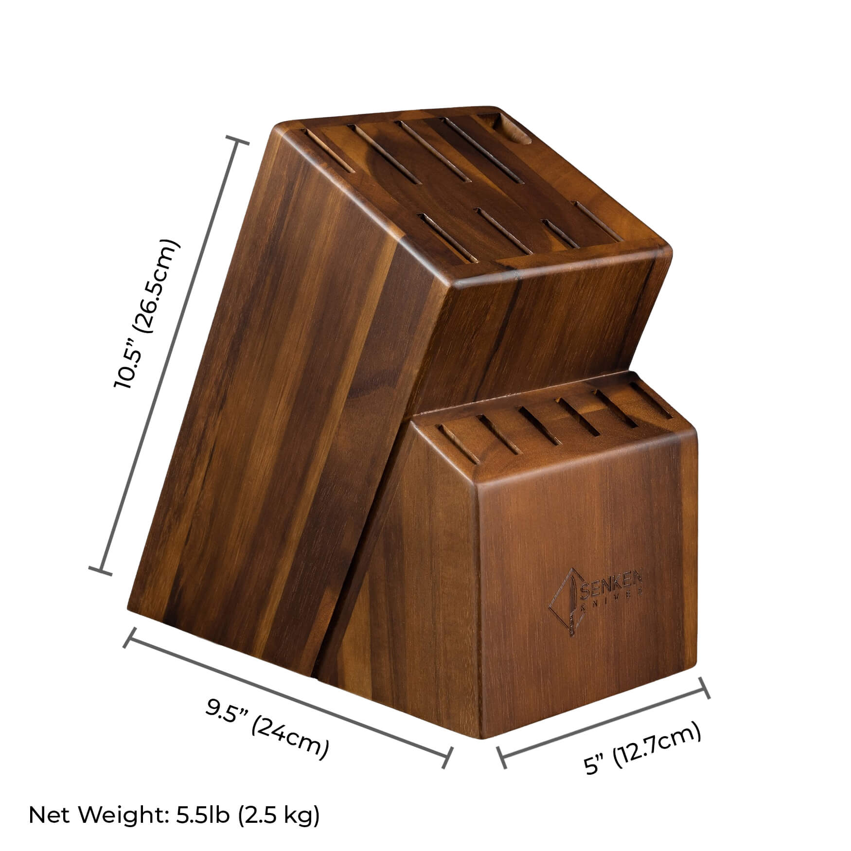 Acacia Knife Block Specs Dimensions Weight Senken