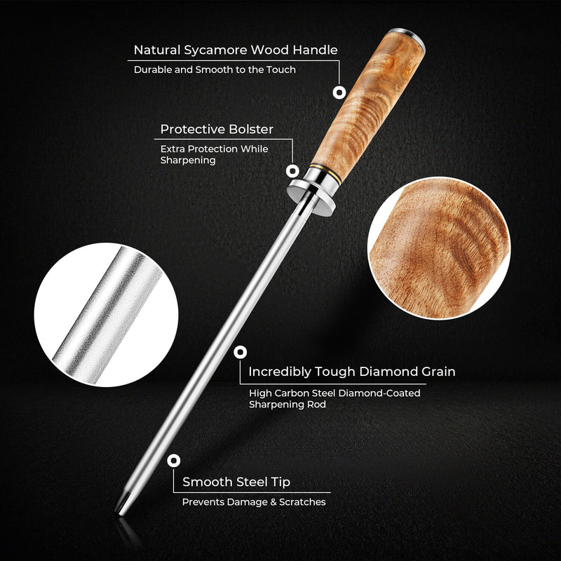 Dynasty Sharpening Steel Infographic Specs