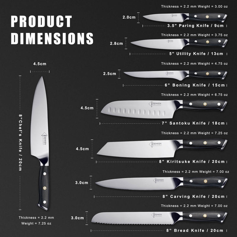 Imperial Collection - Premium Japanese Kitchen Knife Set with Damasc –  Senken Knives