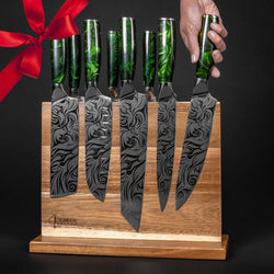 Acacia Magnetic Knife Block Gift Set