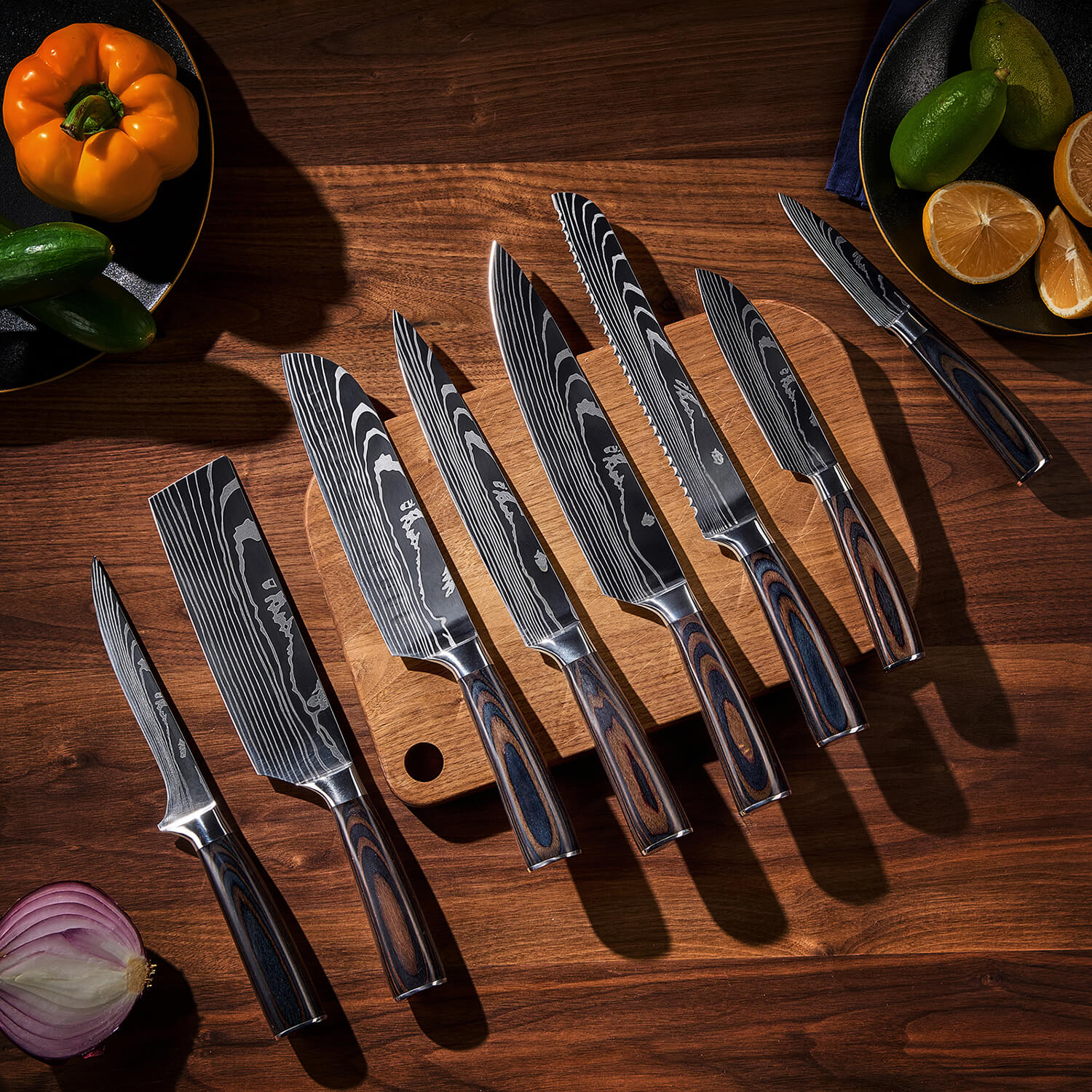 Imperial 16-Piece Japanese Knife Block Set — High-Carbon Steel with Sm
