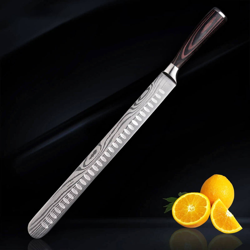 Imperial 12 Inch Brisket Knife with Damascus Pattern Senken Knives