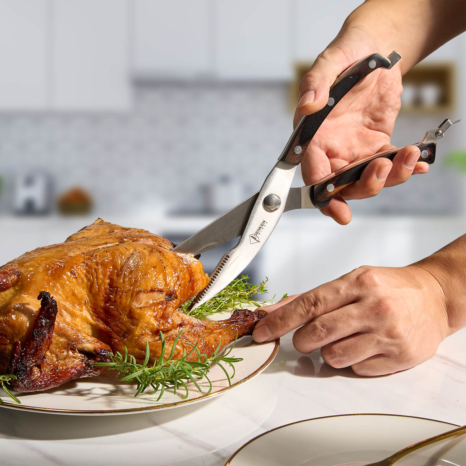 Imperial All-Purpose Kitchen Shears — Micro-Serrated Blade & Smooth Pakkawood Handle