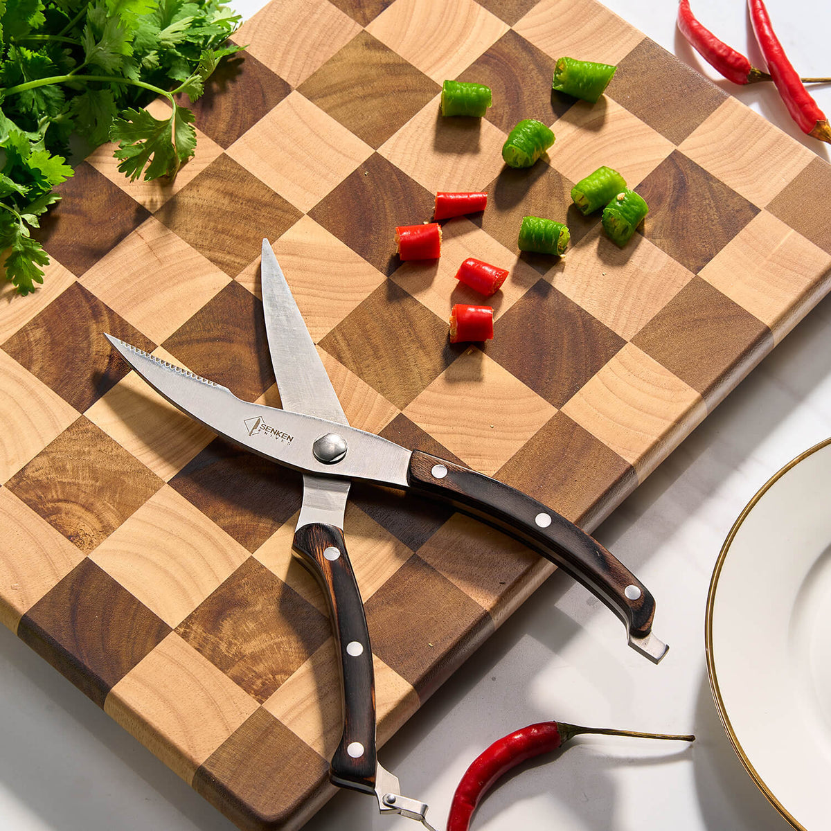 Imperial All-Purpose Kitchen Shears — Micro-Serrated Blade & Smooth Pa