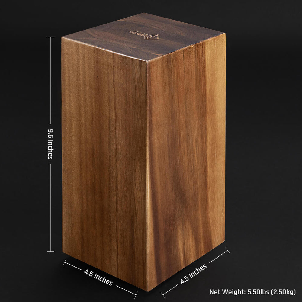 Block 360 Rotation Rotating Magnetic Knife Block — 360° Rotation, Acacia Hardwood