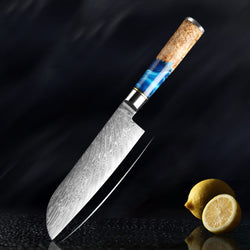 Damascus Santoku Knife 7