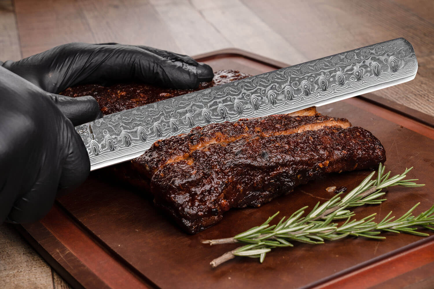 "Shogun" Japanese VG10 Damascus Steel 12" Brisket Knife FullBody G1