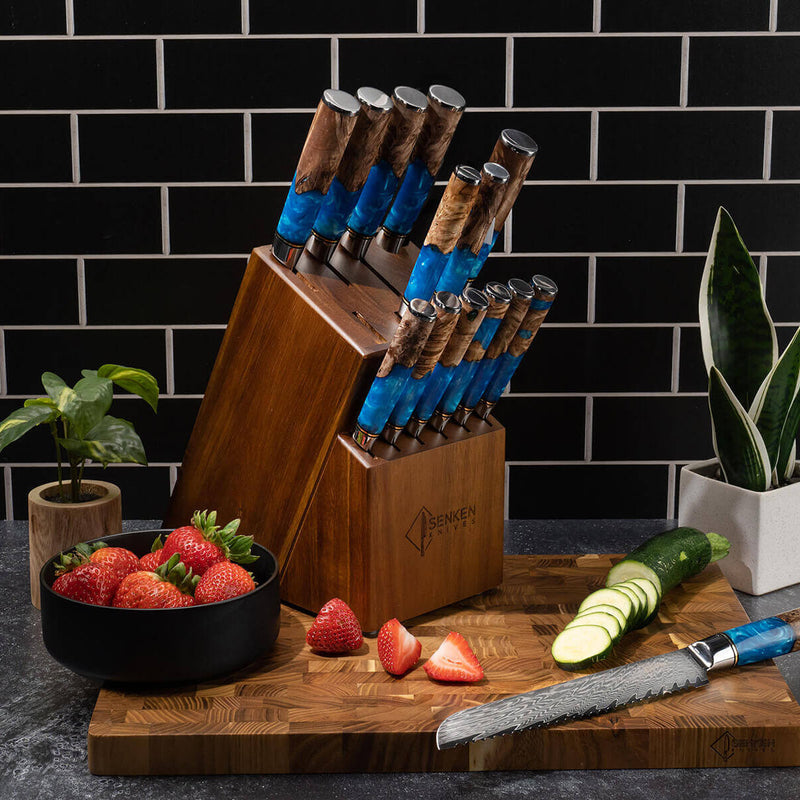 Knife Block 14 Piece with Tsunami Knives