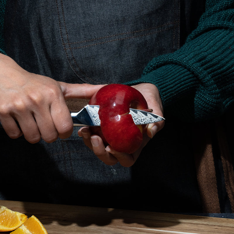 Umi 3.5" Paring Knife with Abalone Shell Handle Peeling Apple