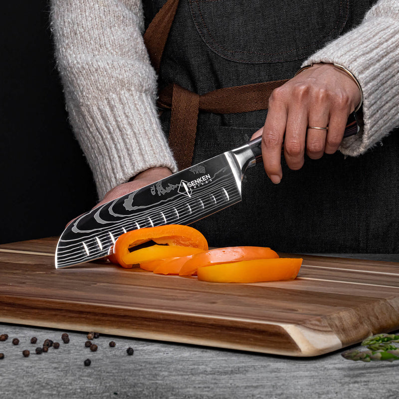 Imperial Collection - Premium Japanese Kitchen Knife Set with Damasc – Senken  Knives