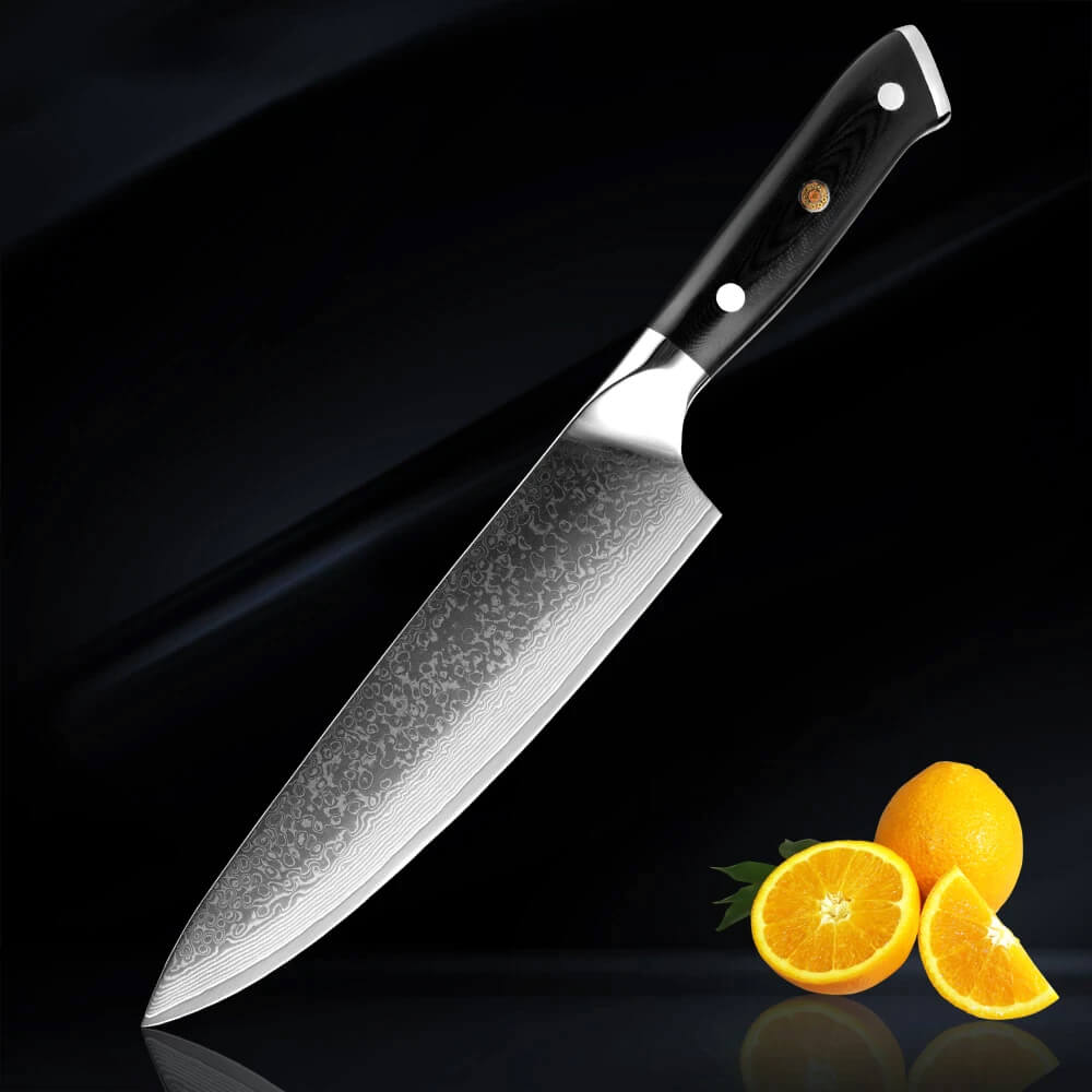 Shujin Gyuto Damascus Knife, Damascus Steel Chef Knife