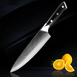 Senken Shogun Japanese Damascus Steel Gyuto Chef Knife G10 Handle