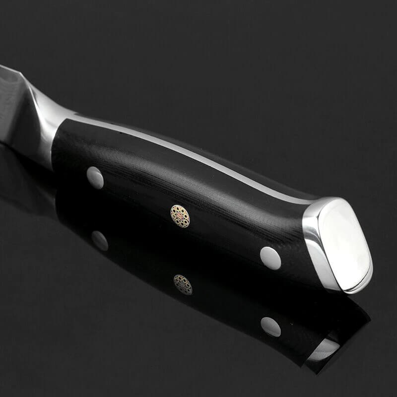 Shogun Damascus Knife Set Close Up Full Tang Handle