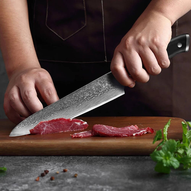Shogun Damascus Chef Knife Thin Meat Slicing Sharp