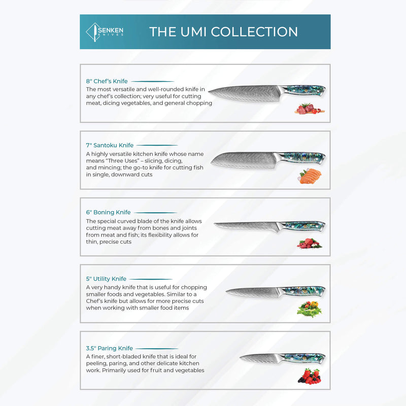 Umi Collection Info Insert Senken Knives