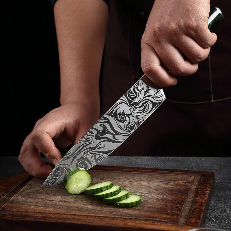 Wasabi 8 Inch Engraved Chef Knife