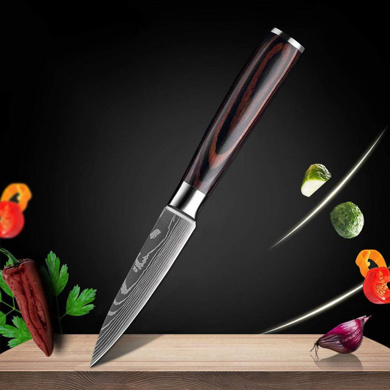 Imperial Steak Knife Set - High-Carbon Steel with Damascus Pattern –  Senken Knives