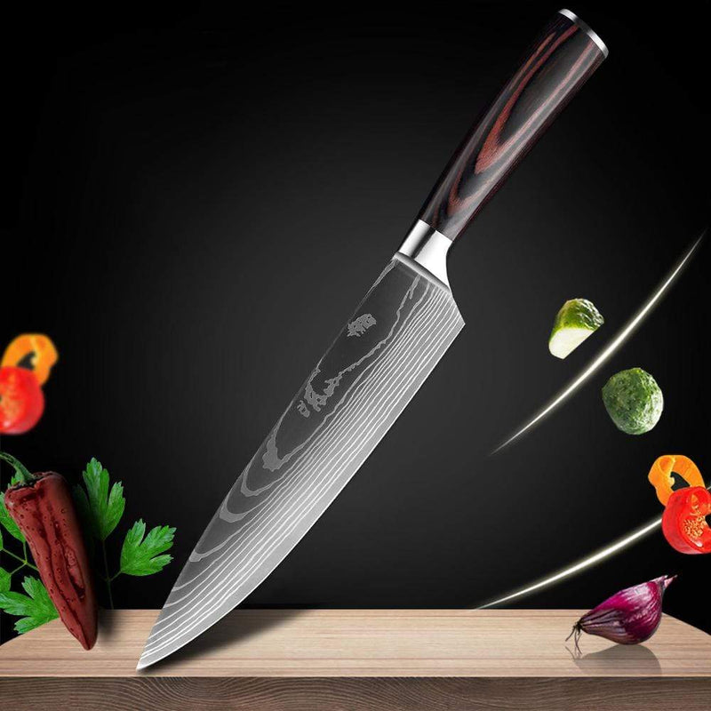 "Imperial" Collection - Premium Japanese Kitchen Knife Set Senken Knives 8" Chef's Knife 