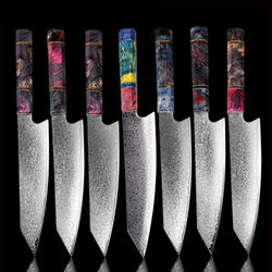 "Ryujin" Damascus Steel Chef's Knife Senken Knives 