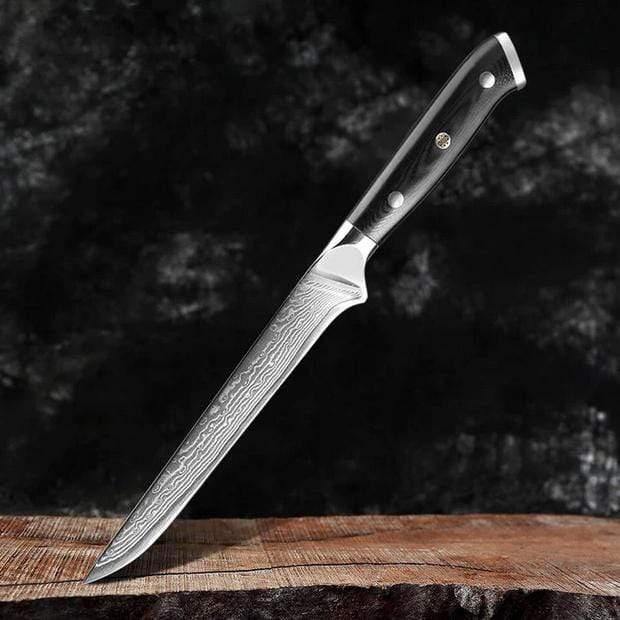 "Shogun" Collection - Japanese Damascus Steel Knife Set Senken Knives 6" Boning Knife 